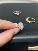 3 Carats Oval Cut Lab Grown Diamond Engagement Ring in 18K Yellow Gold