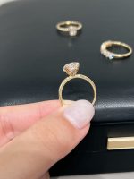 3 Carats Oval Cut Lab Grown Diamond Engagement Ring in 18K Yellow Gold