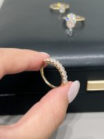 0.8 Carat Oval Cut Lab Grown Diamond Engagement Ring For Women in 18K Yellow Gold