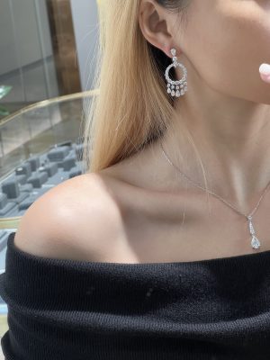 Full Circle Lab Grown Diamond Earrings in 18K White Gold