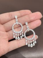 Full Circle Lab Grown Diamond Earrings For Women in 18K White Gold