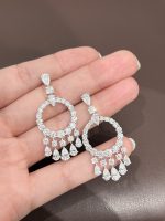 Full Circle Lab Grown Diamond Earrings For Women in 18K White Gold