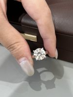 5CT Lab Grown Diamond Solitaire Engagement Ring in 18K White Gold