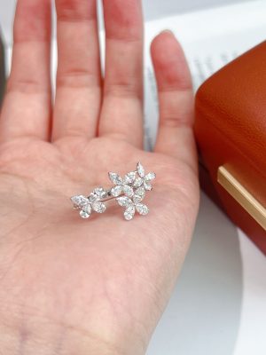 Marquise Cut and Pear Shape Butterfly Lab Grown Diamond Ring For Women