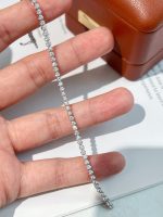 1CT Round Brilliant Lab Grown Diamond Tennis Bracelet in 18K White Gold