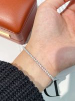 1CT Round Brilliant Lab Grown Diamond Tennis Bracelet in 18K White Gold