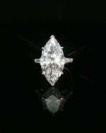18K white gold 10ct Marquise cut lab grown diamond Three-Stone ring