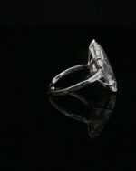 18K white gold 10ct Marquise cut lab grown diamond Three-Stone ring