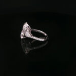 18K white gold 10ct Oval cut lab grown diamond Three-Stone ring