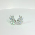 4.8ctw Marquise & Pear Cut Stud Earrings, 18K White Gold