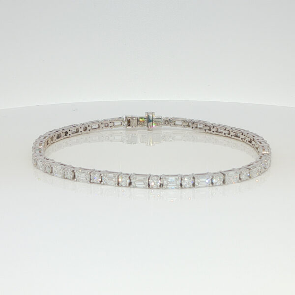 5.16CTW Full Circle Lab Grown Diamond Bracelet In 18K White Gold