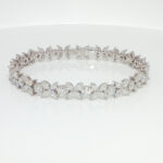 6.24CTW Marquise Cut Lab Grown Diamond Bracelet in 18K White Gold