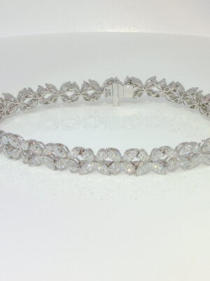 6.76CTW Marquise Cut Lab Grown Diamond Bracelet in 18K White Gold