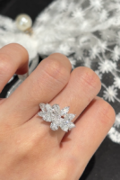 4.5ctw Marquise & Pear Cut Ring, 18K White Gold