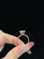 18k Yellow Gold 7CTW Marquise Cut Lab Grown Diamond Engagement Ring