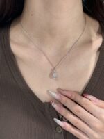 3.06CTW Pear Shape Lab Grown Diamond Drop Pendant in 18K White Gold