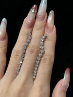 Round Brilliant Cut Gradient Earrings