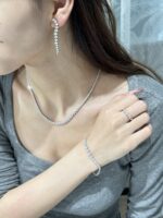 5.62ct Total Weight Round Brilliant Cut Lab-Grown Diamond Graduated Tennis Bracelet, 3-Prong Setting