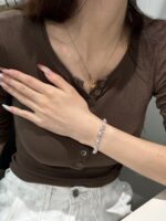 9.99CTW Emerald Cut Lab Grown Diamond Bracelet in 18K White Gold