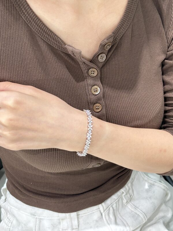 6.24CTW Marquise Cut Lab Grown Diamond Bracelet in 18K White Gold