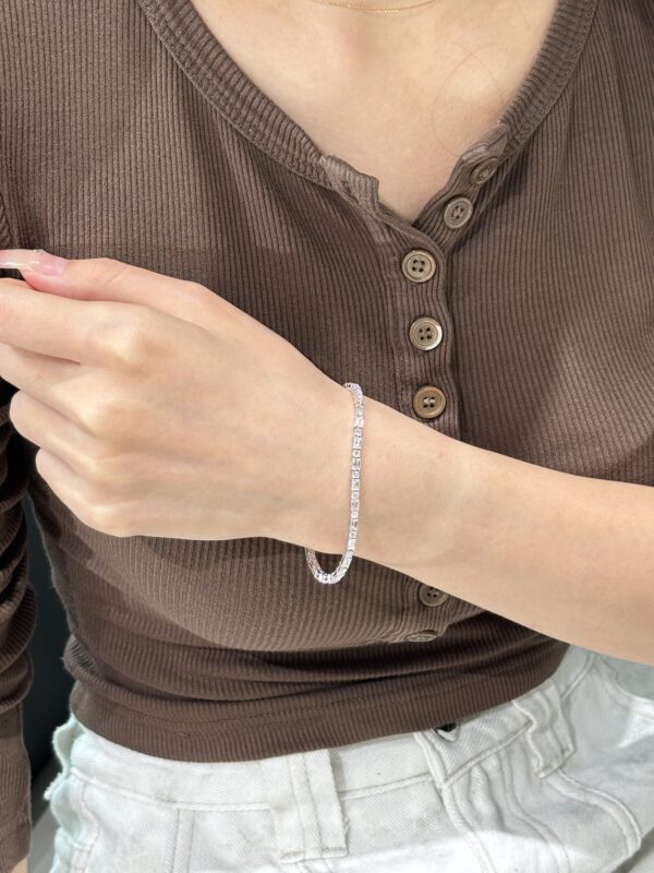 5.16CTW Full Circle Lab Grown Diamond Bracelet In 18K White Gold