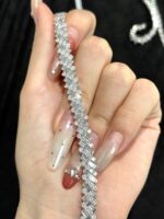 8.89CTW Emerald  Cut Lab Grown Diamond Bracelet in 18K White Gold