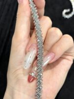 8.89CTW Emerald  Cut Lab Grown Diamond Bracelet in 18K White Gold