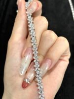 6.24CTW Marquise Cut Lab Grown Diamond Bracelet in 18K White Gold