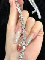 9.99CTW Emerald Cut Lab Grown Diamond Bracelet in 18K White Gold