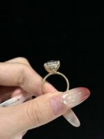 18k Yellow Gold 10CTW Oval Cut Lab Grown Diamond Engagement Ring