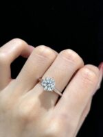 2ct. t.w. Lab Grown Diamond Solitaire Engagement Ring in 18k White Gold Six Prong