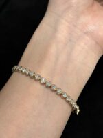 3.85ctw Round Brilliant Cut Bubble Bracelet in 18K Yellow Gold