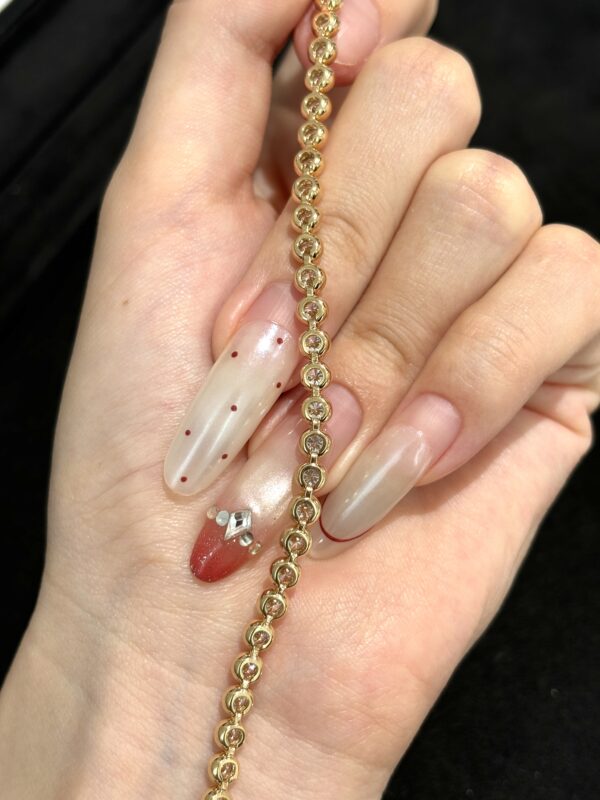 3.85ctw Round Brilliant Cut Bubble Bracelet in 18K Yellow Gold