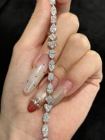 10.92CTW Full Circle Lab Grown Diamond Bracelet in 18K White Gold