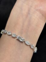 10.92CTW Full Circle Lab Grown Diamond Bracelet in 18K White Gold