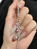 5.55CTW Pear Cut Lab Grown Diamond Bracelet in 18K White Gold