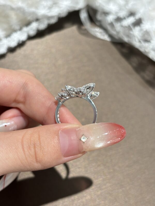 4.5ctw Marquise & Pear Cut Ring, 18K White Gold