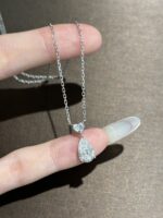 1.78CTW Pear Shape Lab Grown Diamond Drop Pendant in 18K White Gold