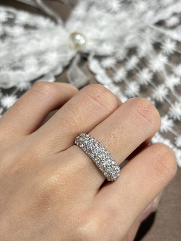 3.0ctw Pave-set Starry Ring, 18K White Gold