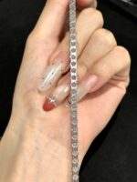 10CTW Round Brilliant Lab Grown Diamond Tennis Bracelet Four Prong in 18K White Gold