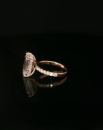 18k Yellow Gold 7.06CTW Emerald Cut Lab Grown Diamond Engagement Ring