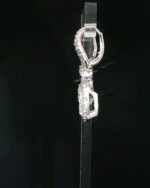 18K White Gold Pear Cut Full Diamond Earrings