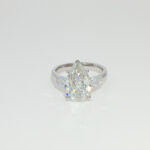 3CTW Pear Shape Three Stone Lab Grown Diamond Engagement Ring