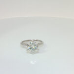 3ct. t.w. Lab Grown Diamond Solitaire Engagement Ring in 18k White Gold Six Prong