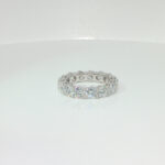 5 Carats Full Circle Round Brilliant Cut Lab Grown Diamond Wedding Band Ring in 18K White Gold