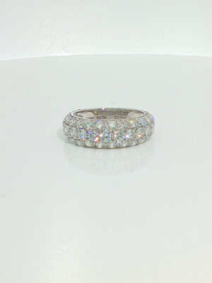 3.0ctw Pave-set Starry Ring, 18K White Gold