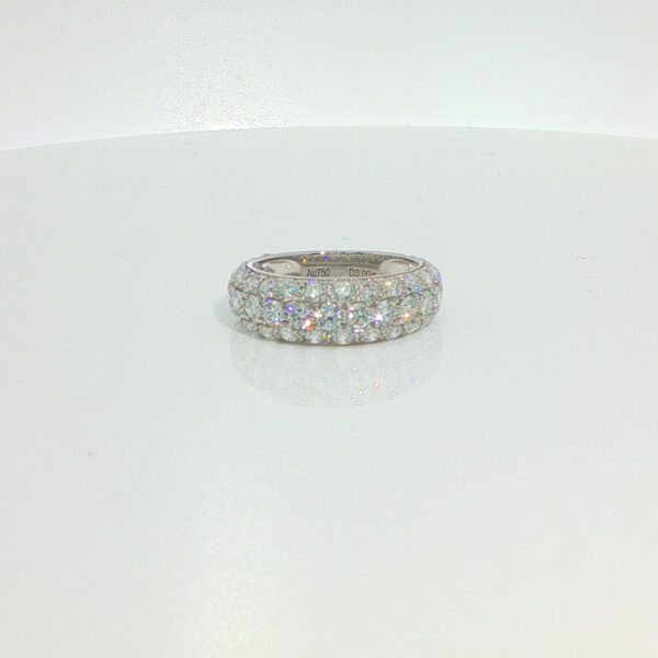 3.0ctw Pave-set Starry Ring, 18K White Gold