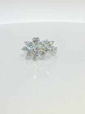 4.5ctw Marquise & Pear Cut Ring, 18K White Gold