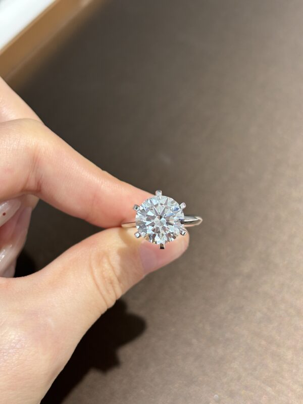 5ct. t.w. Lab Grown Diamond Solitaire Engagement Ring in 18k White Gold Six Prong