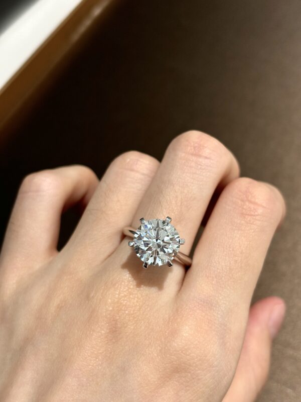 5ct. t.w. Lab Grown Diamond Solitaire Engagement Ring in 18k White Gold Six Prong